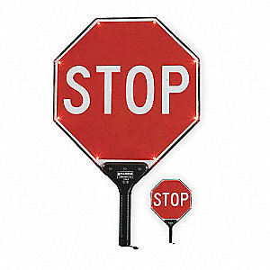 FLASHING LED STOP/STOP PADDLE SIGN,