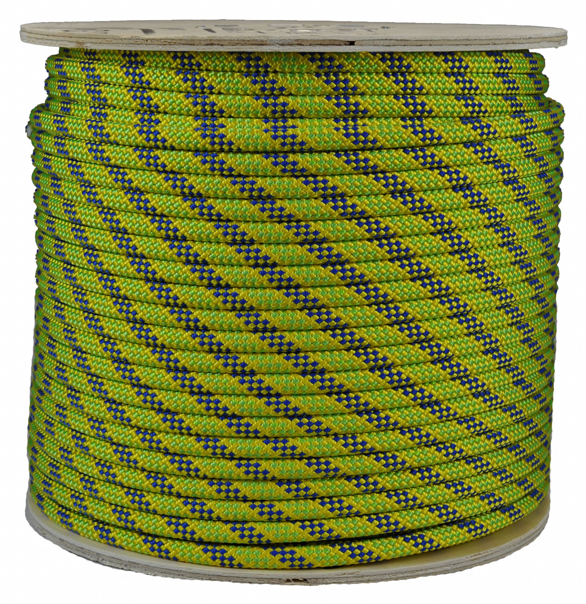 RIGGING AND CLIMBING ROPE, KERNMANTLE, ½ IN DIA, 820 LB WORKING LOAD LIMIT, POLYESTER