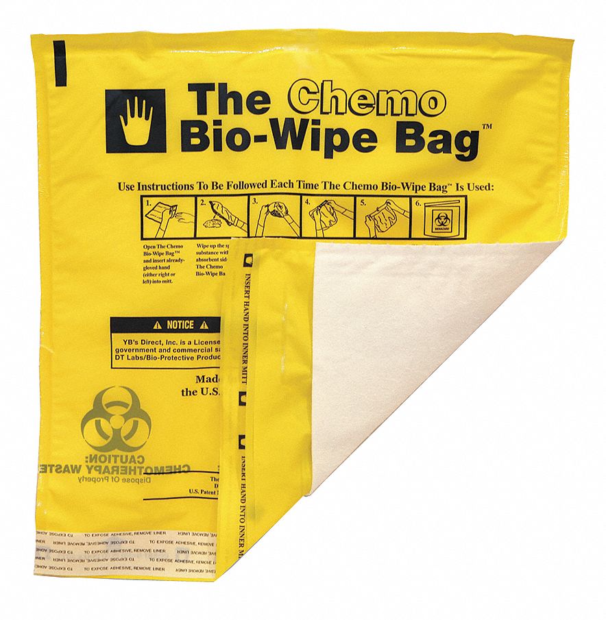 GRAINGER APPROVED Chemo Waste Bags, 1 gal, Polyethylene, Yellow, The