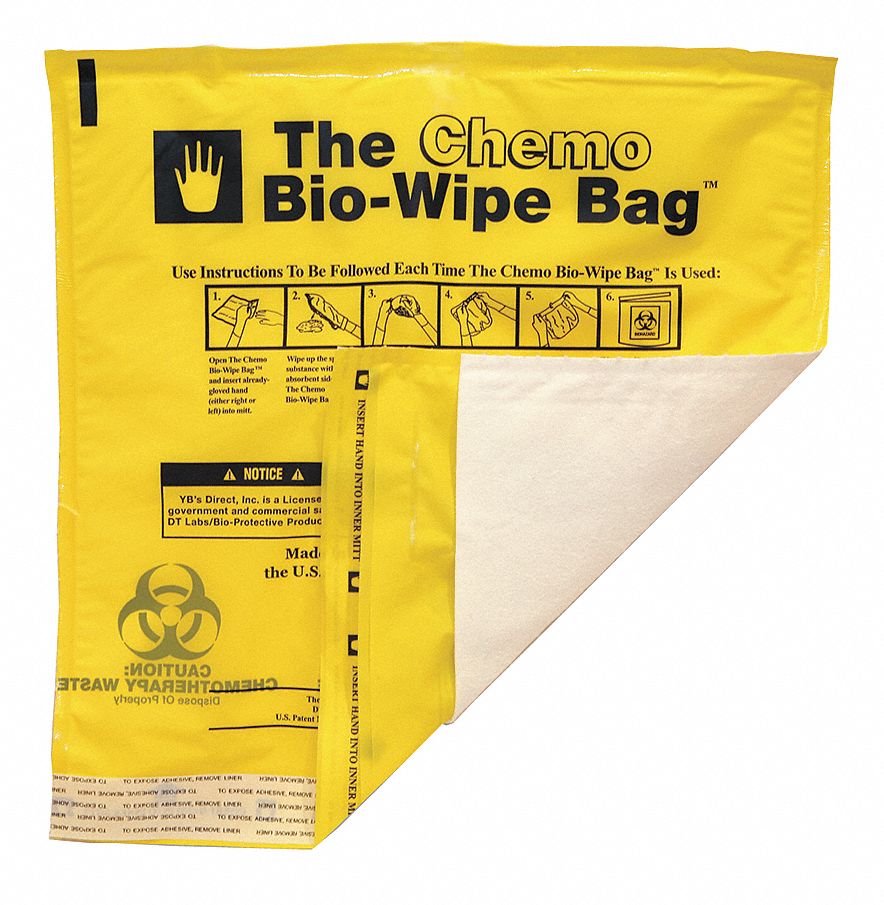 GRAINGER APPROVED Chemo Waste Bags, 1 gal, Polyethylene, Yellow, The ...