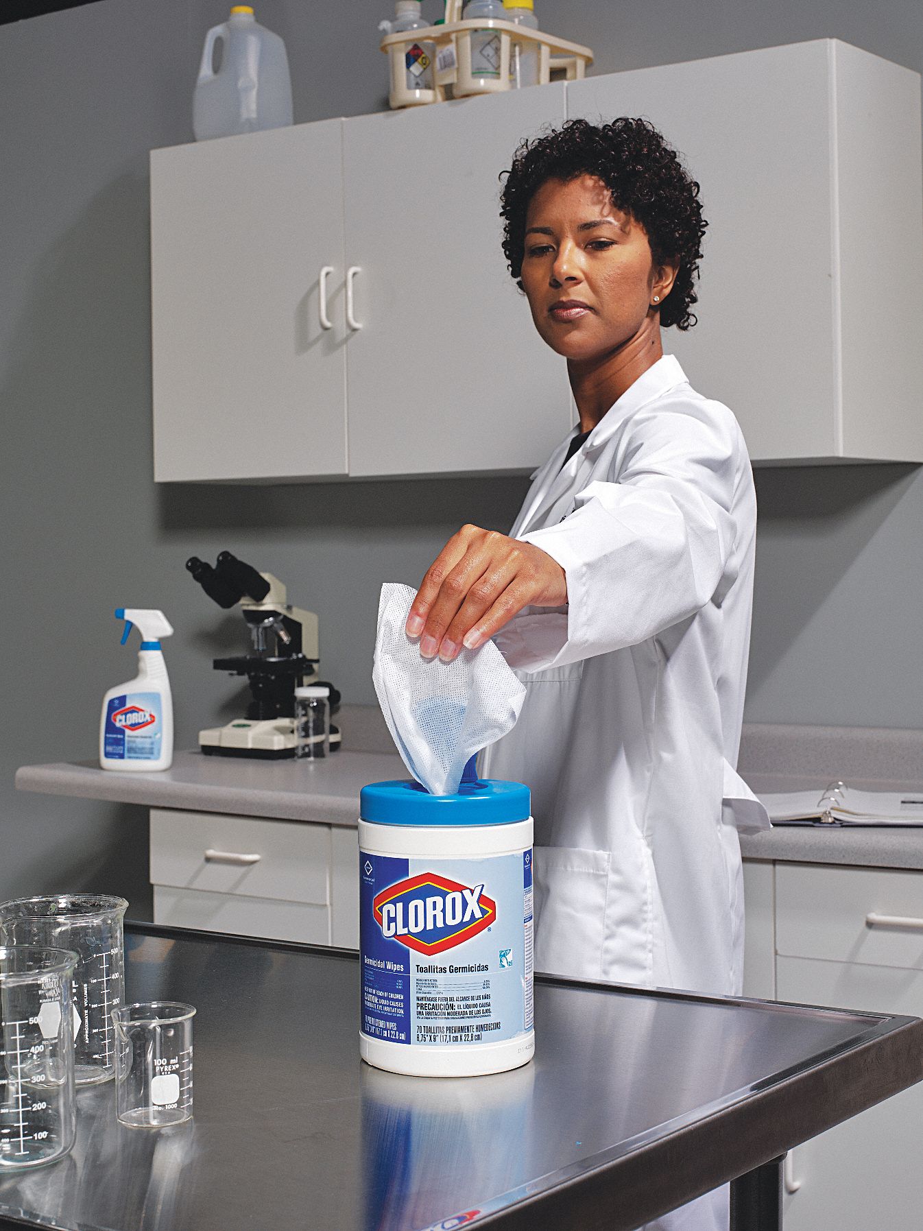 Germicidal Disinfecting Wipes, 6 3/4 x 9 in Sheet Size, Unscented ...