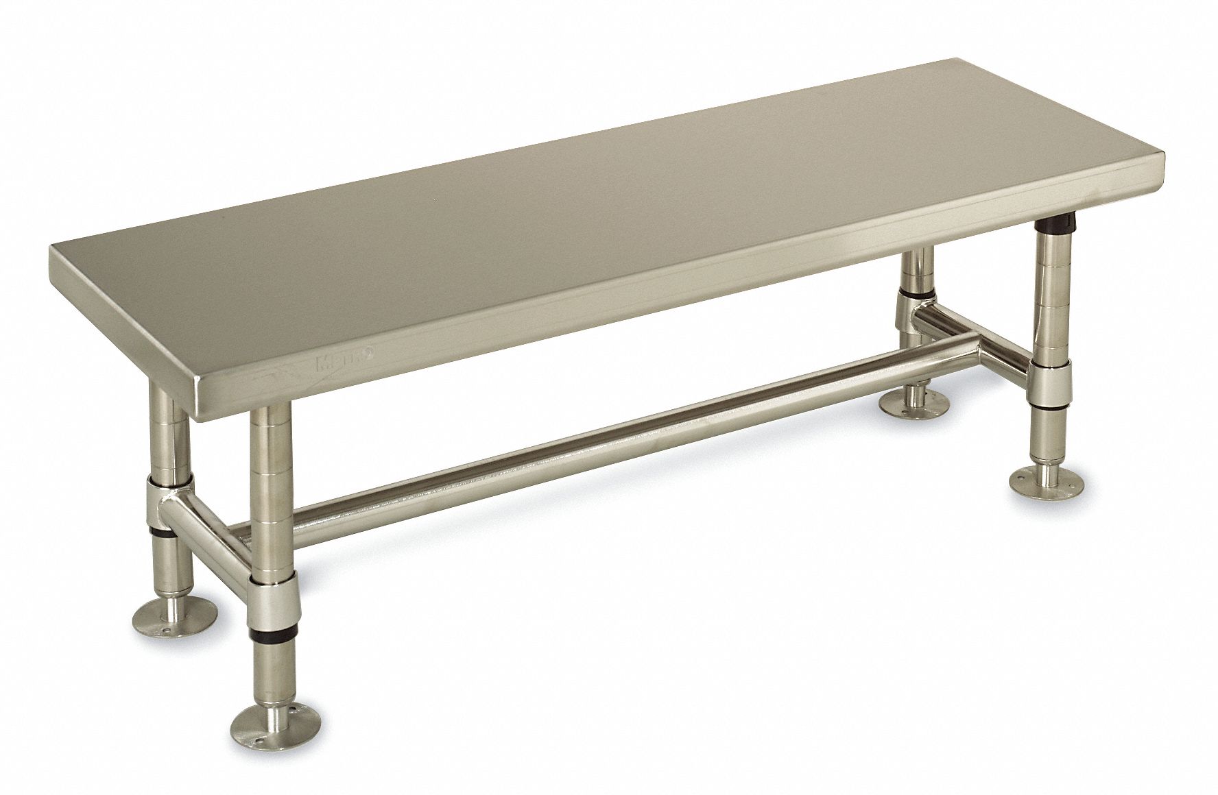 ESD GOWNING BENCH,SILVER,18 IN H,48 IN W