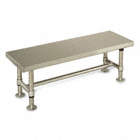 ESD GOWNING BENCH,SILVER,18 IN H,48 IN W