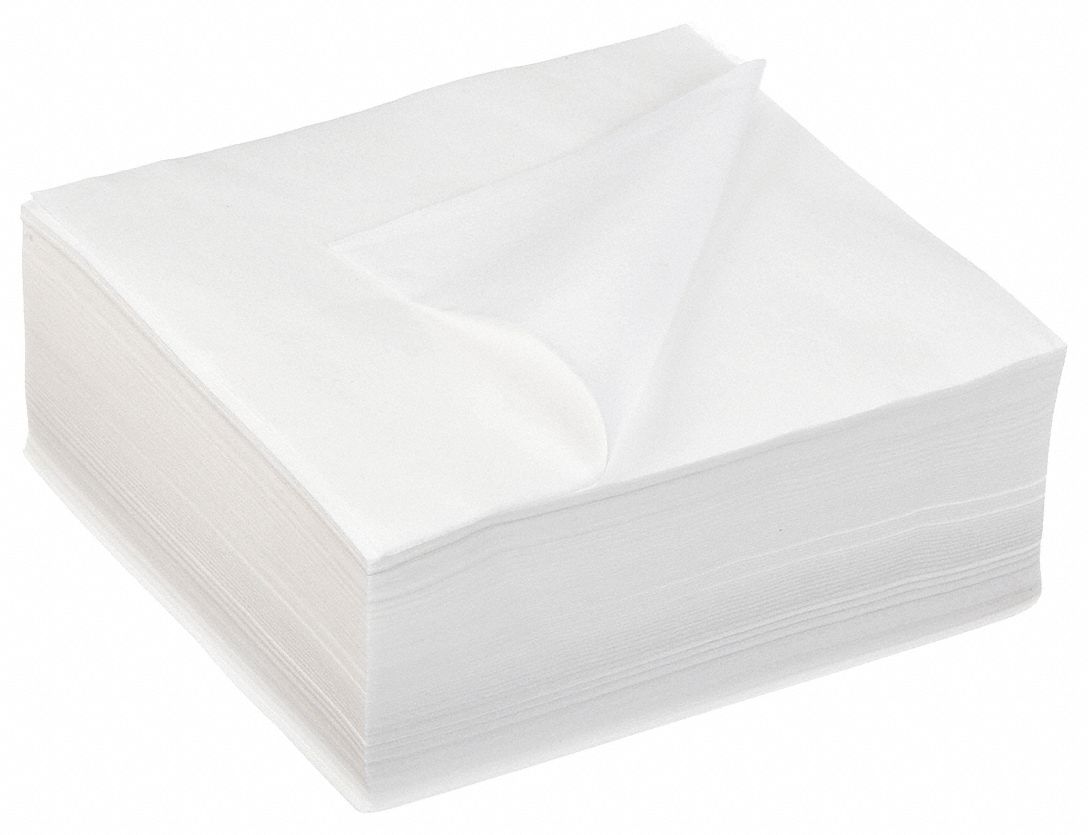 Dry Wipe: Soft Pack, ISO 5 (Class 100), Durx® 770, 300 Sheets, Cellulose/Polyester, White
