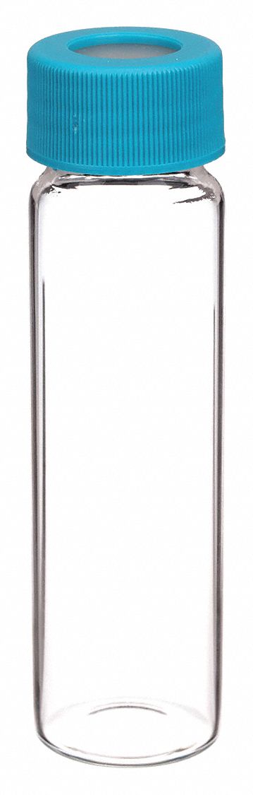 Vial with Cap: Borosilicate Glass, 11 mL Capacity - mL, 0.37 fl oz Capacity - oz, 144 Vials Included