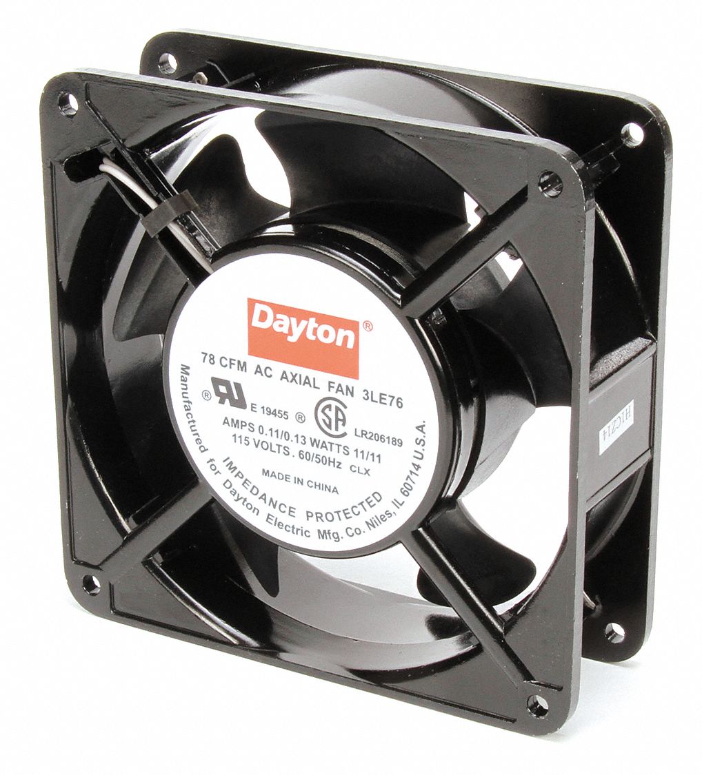 thumbnail image 2 of DAYTON 24V DC Standard Square Compact Axial Fan - 2RTH6 2 of 10