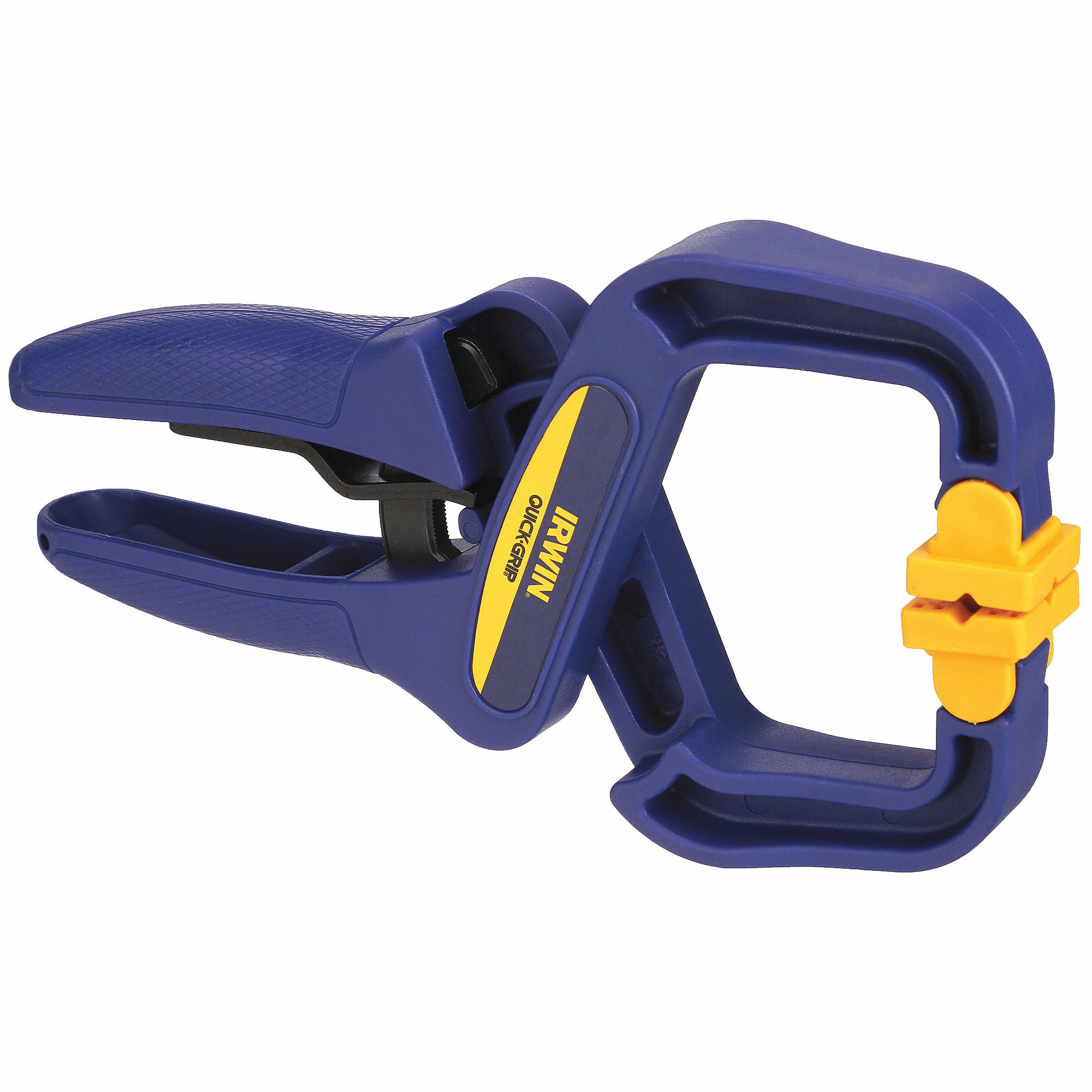 SPRING CLAMP, NON MARRING JAW TIP, RUBBER, 4 IN MAX JAW OPENING, 3 IN THROAT D, RESIN
