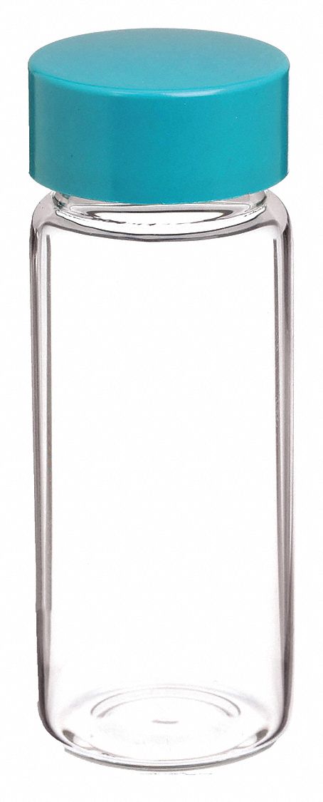 Vial with Cap: Borosilicate Glass, 22 mL Capacity - mL, 0.74 fl oz Capacity - oz, 72 Vials Included