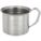 BEAKER/OIL CUP W/HANDLE, 4 QT FLUID CAPACITY, 8⅜ IN OVERALL DIAMETER, 6½ IN OVERALL H, SILVER