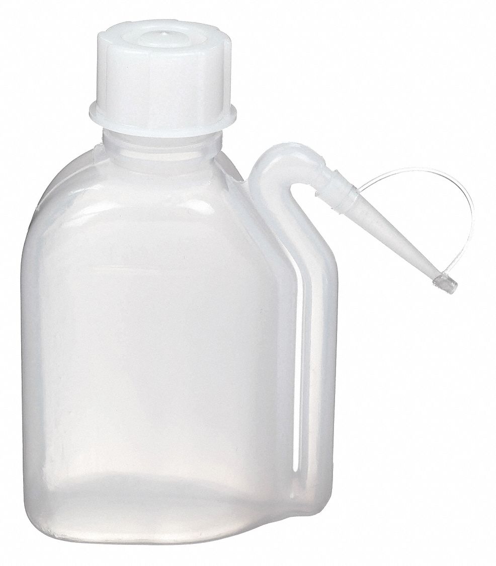 Wash Bottle: 8.45 fl oz Capacity - oz, 250 mL Capacity - mL, No Imprinting or Write On, Nonvented