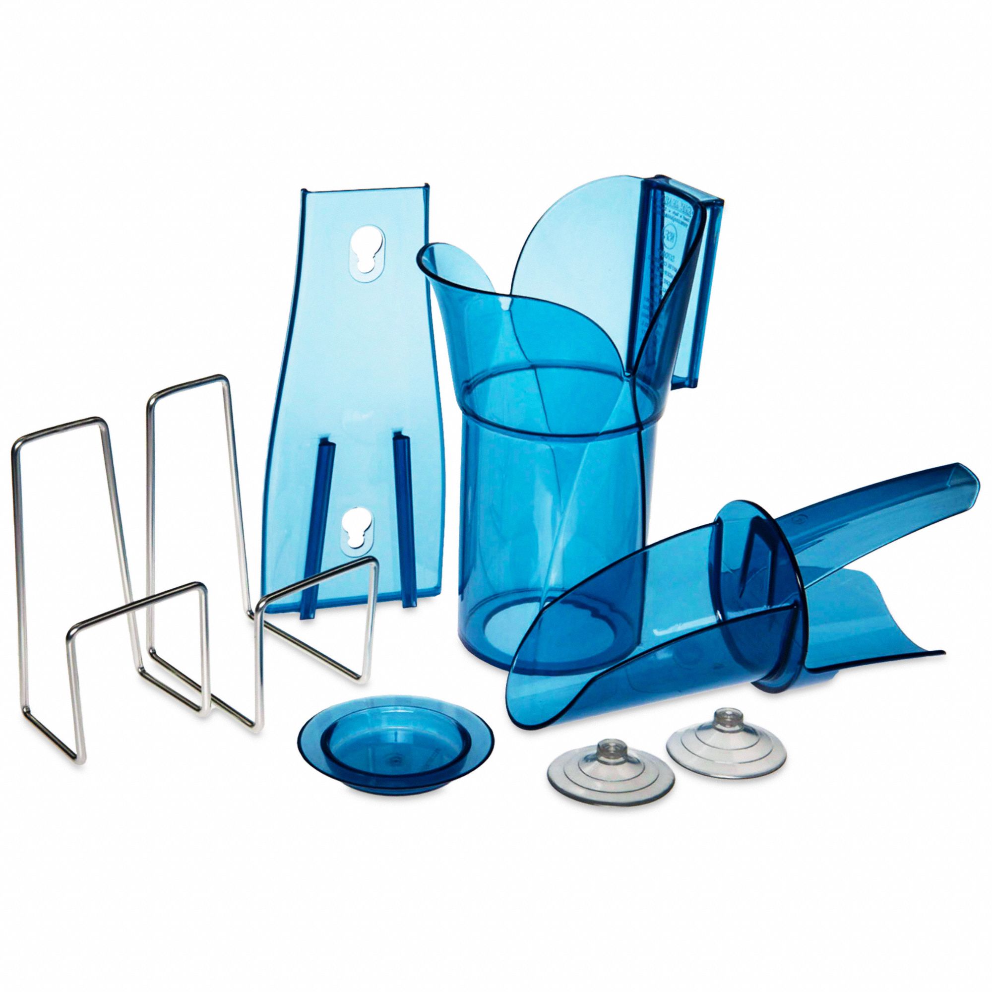 SAN JAMAR, Blue, Polycarbonate, Ice Scoop and Holder 6CAL4SI7000GR