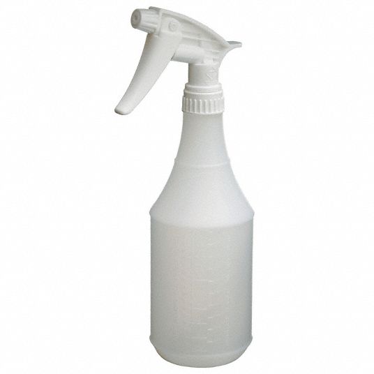 APPROVED VENDOR Trigger Spray Bottle: 24 oz Container Capacity,  Mist/Stream, White, White, 3 PK