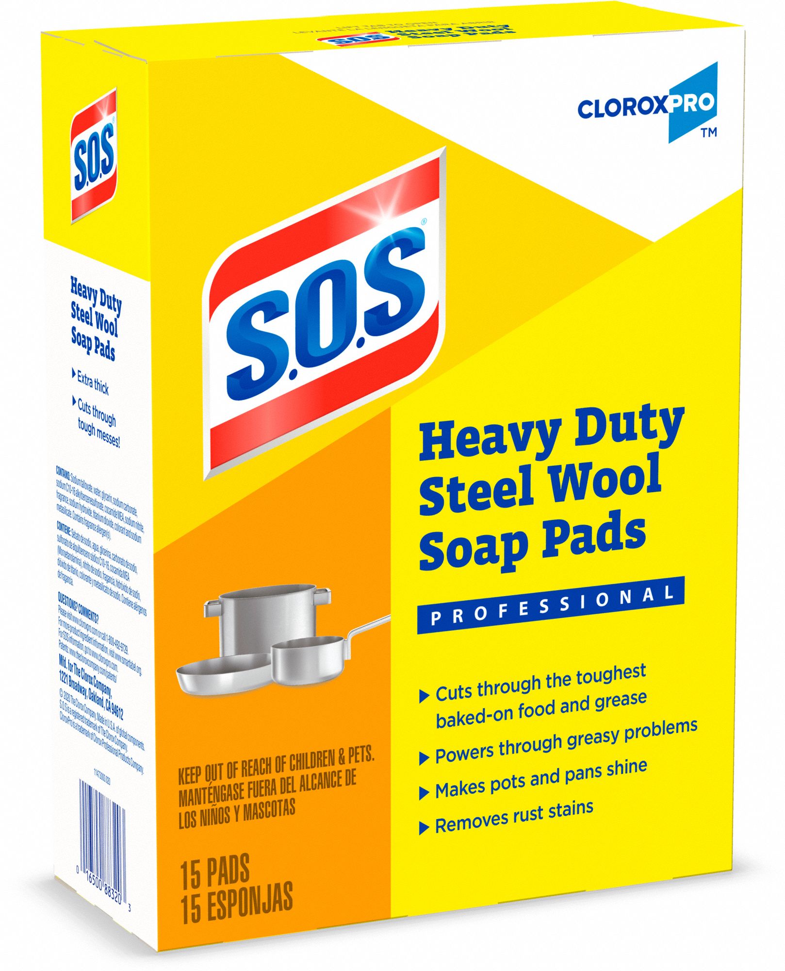 Box of Steel Wool Pads: 4, Coarse