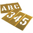 STENCIL SET,LETTERS AND NUMBERS,BRASS