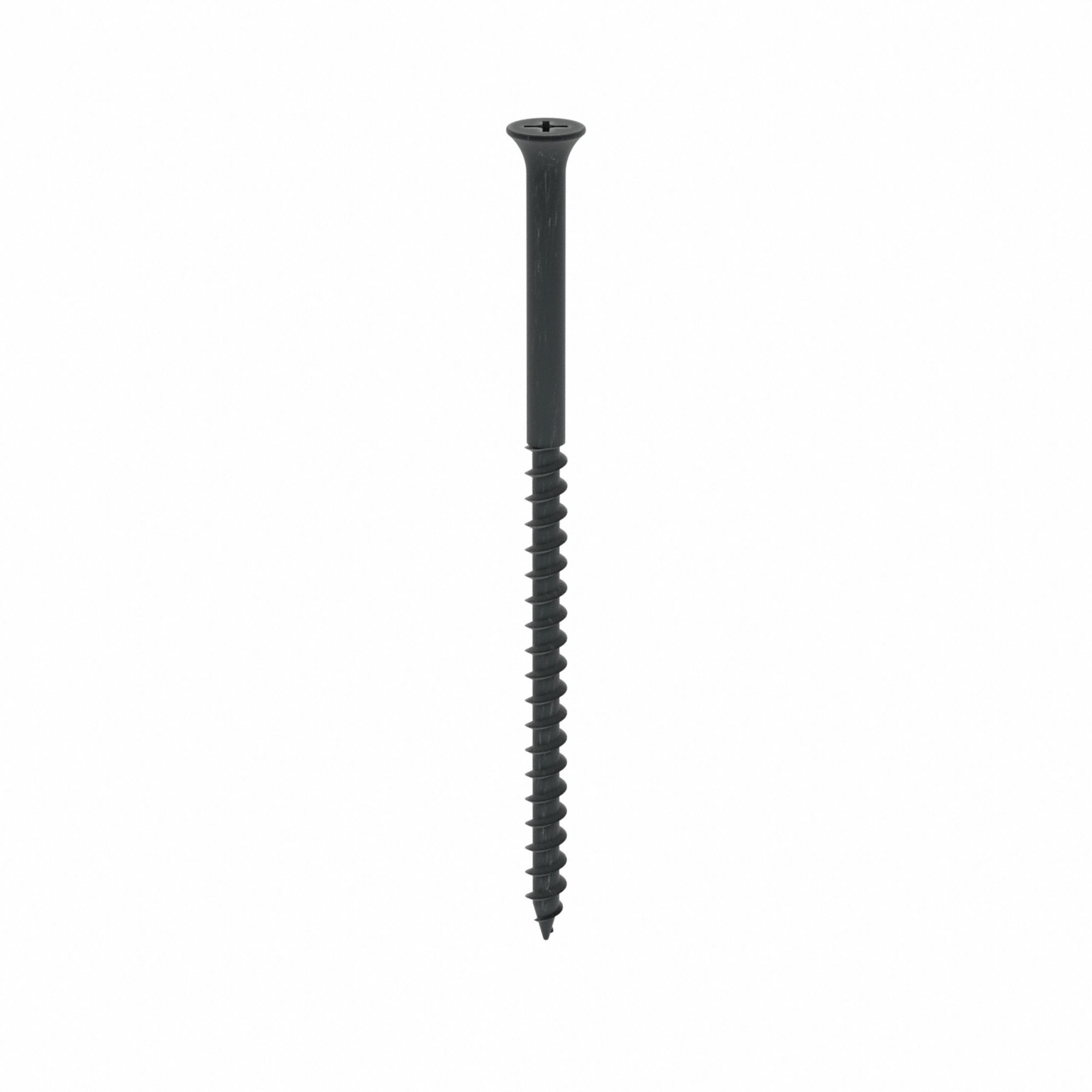 Drywall Screw: #10 Size, 4 in Lg, Phosphate, Steel, Bugle, Phillips, 100 PK