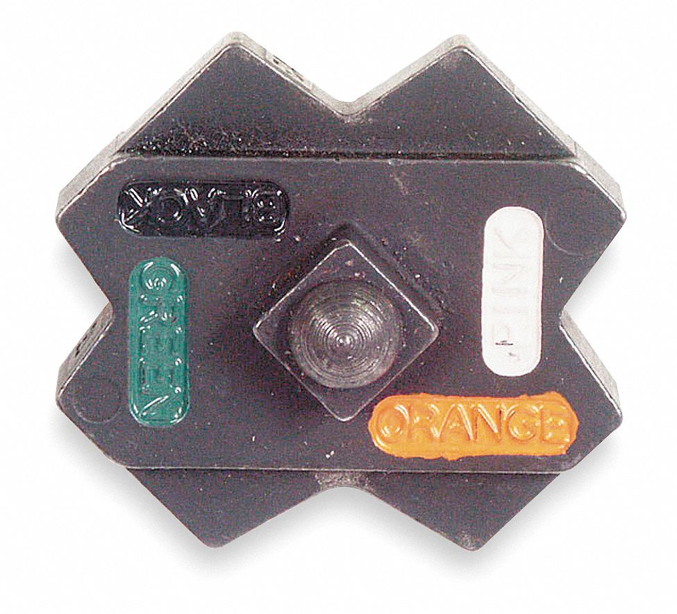 Upper and Lower Crimping Die: 1 to 1/0 AWG Copper/4 to 2 AWG Aluminum, 4 Sizes, Code