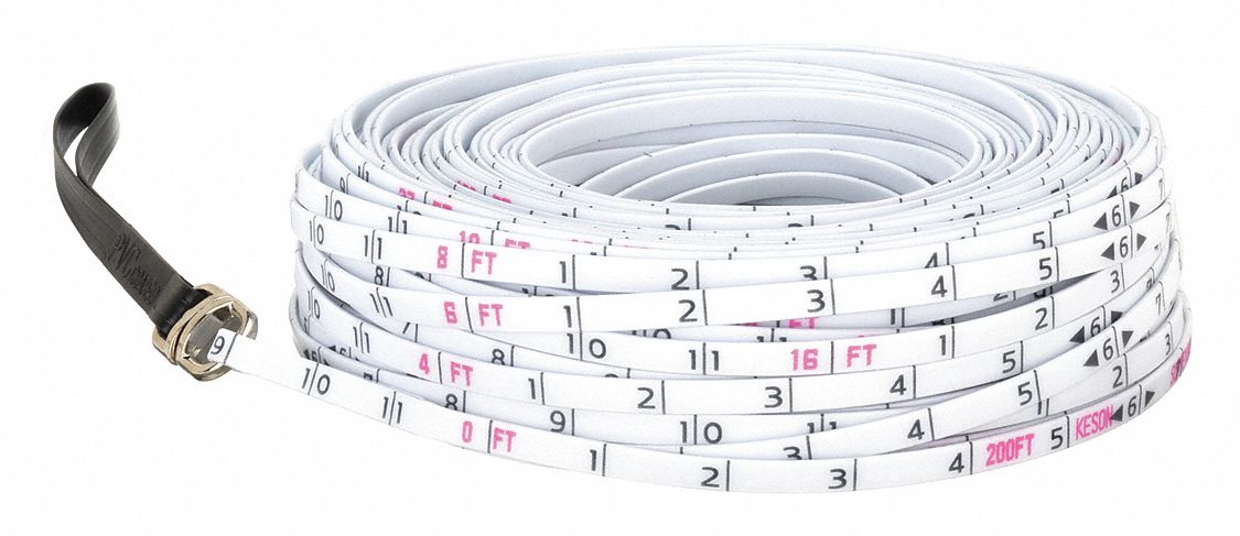 SURVEYOR ROPE,100 FT,FT/IN/8THS