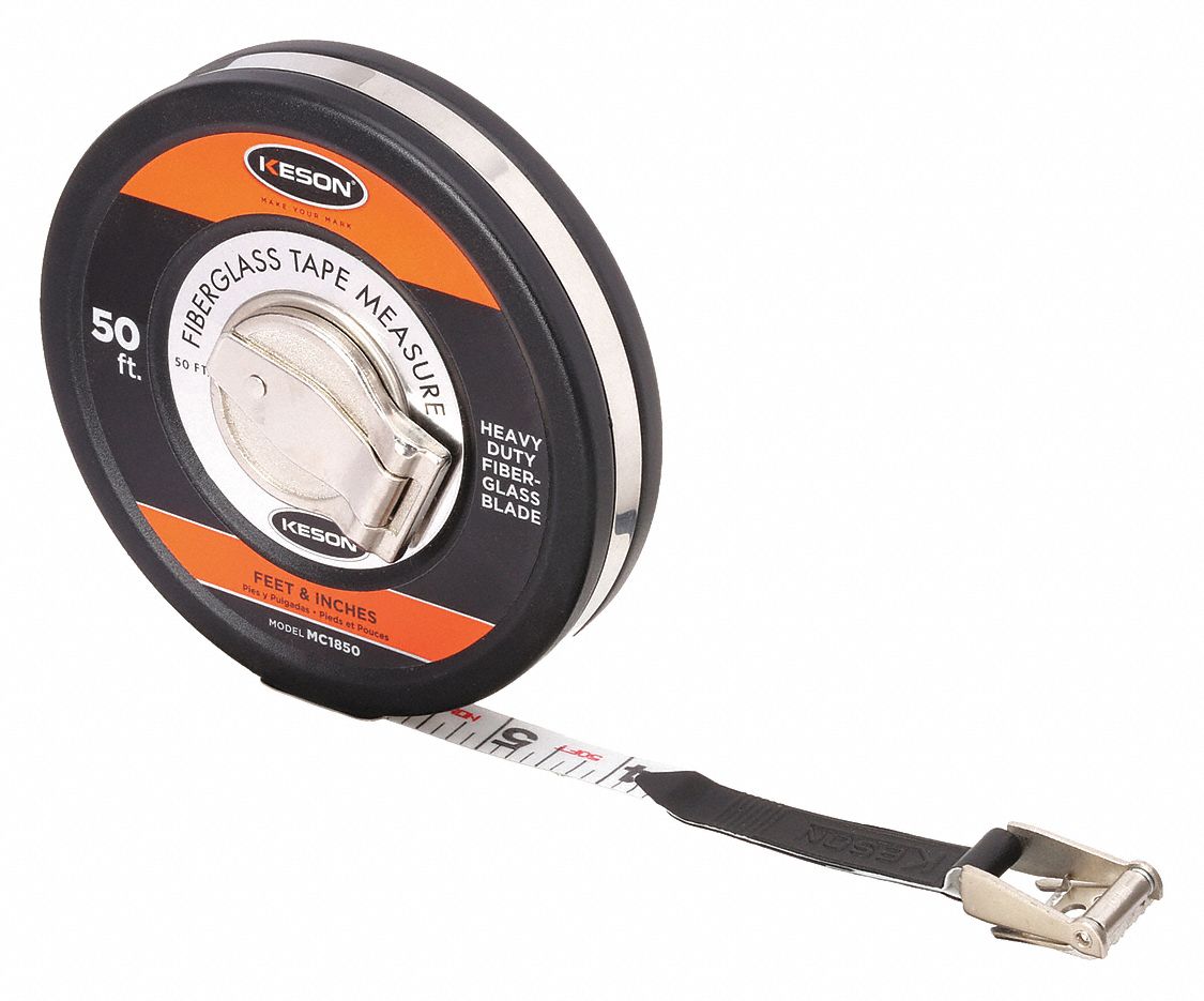 KESON MEASURING TAPE,CLOSED,50 FT,FT/IN/8 - Tape Measures