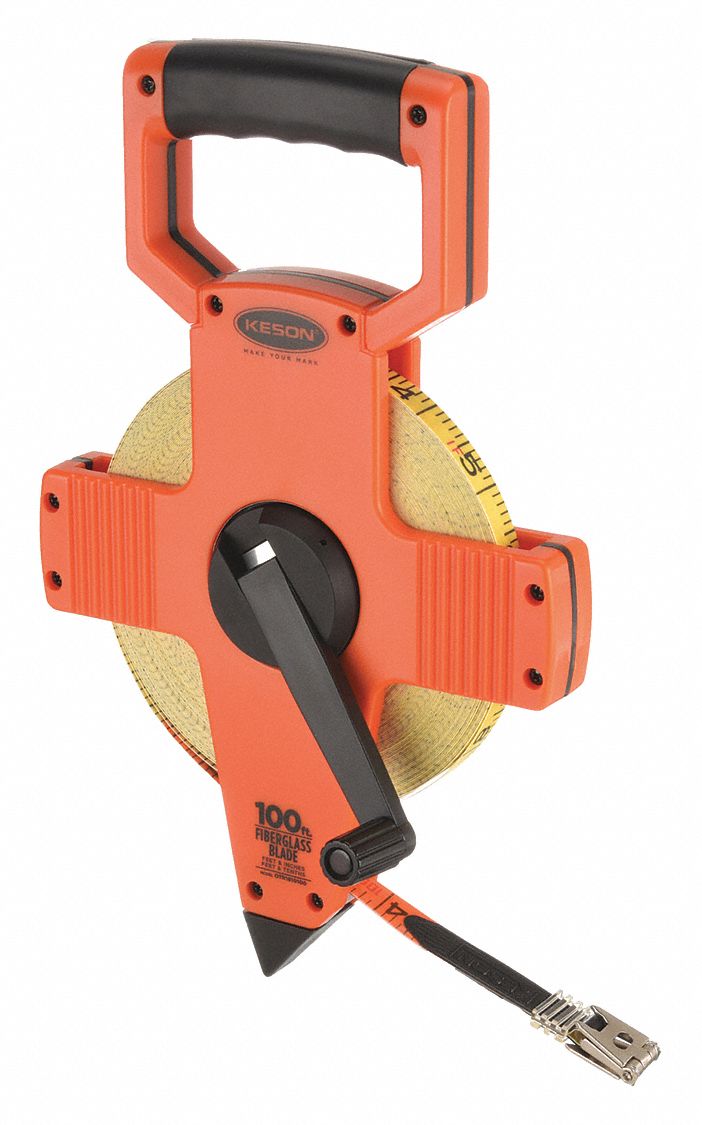 LONG TAPE MEASURE,1/2 INX100 FT,PUMPKIN