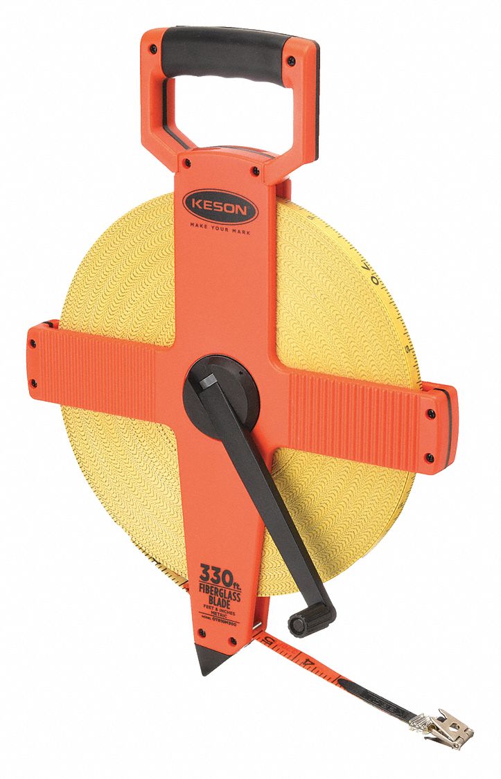 TAPE MEASURE,1/2 IN X 300 FT/90M,PUMPKIN