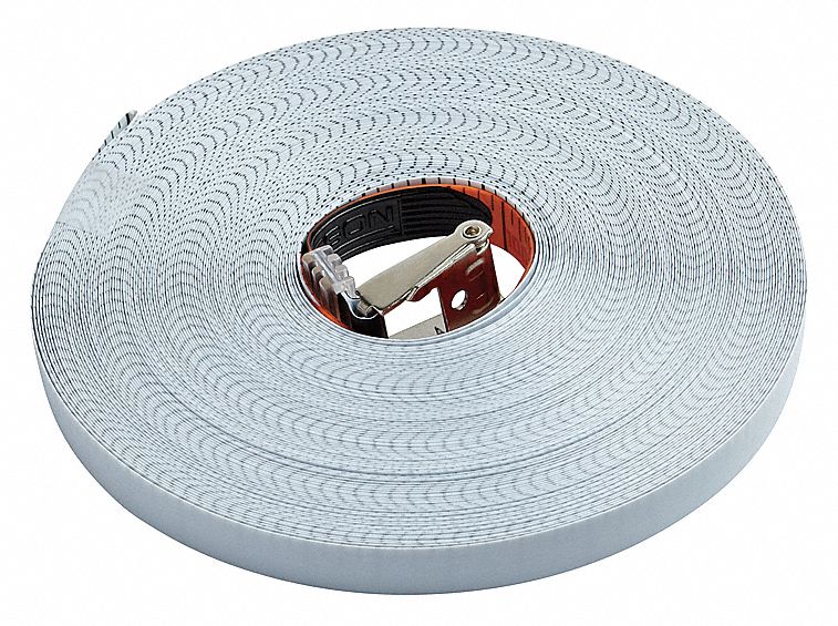 Measuring Tape Blade Refill: RF-30M, SAE, 30 m, Nonmagnetic Single Hook Tip, Inch, Fiberglass