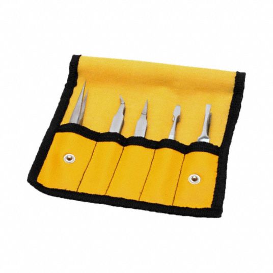 GRAINGER APPROVED Tweezer Set Laboratory, 5 Pieces 3LJZ218.473 Grainger