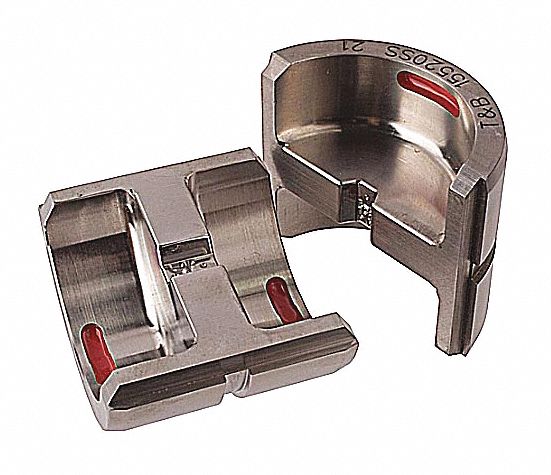 Upper and Lower Crimping Die: 10 AWG Aluminum/8 AWG Copper, 1 Sizes, Code