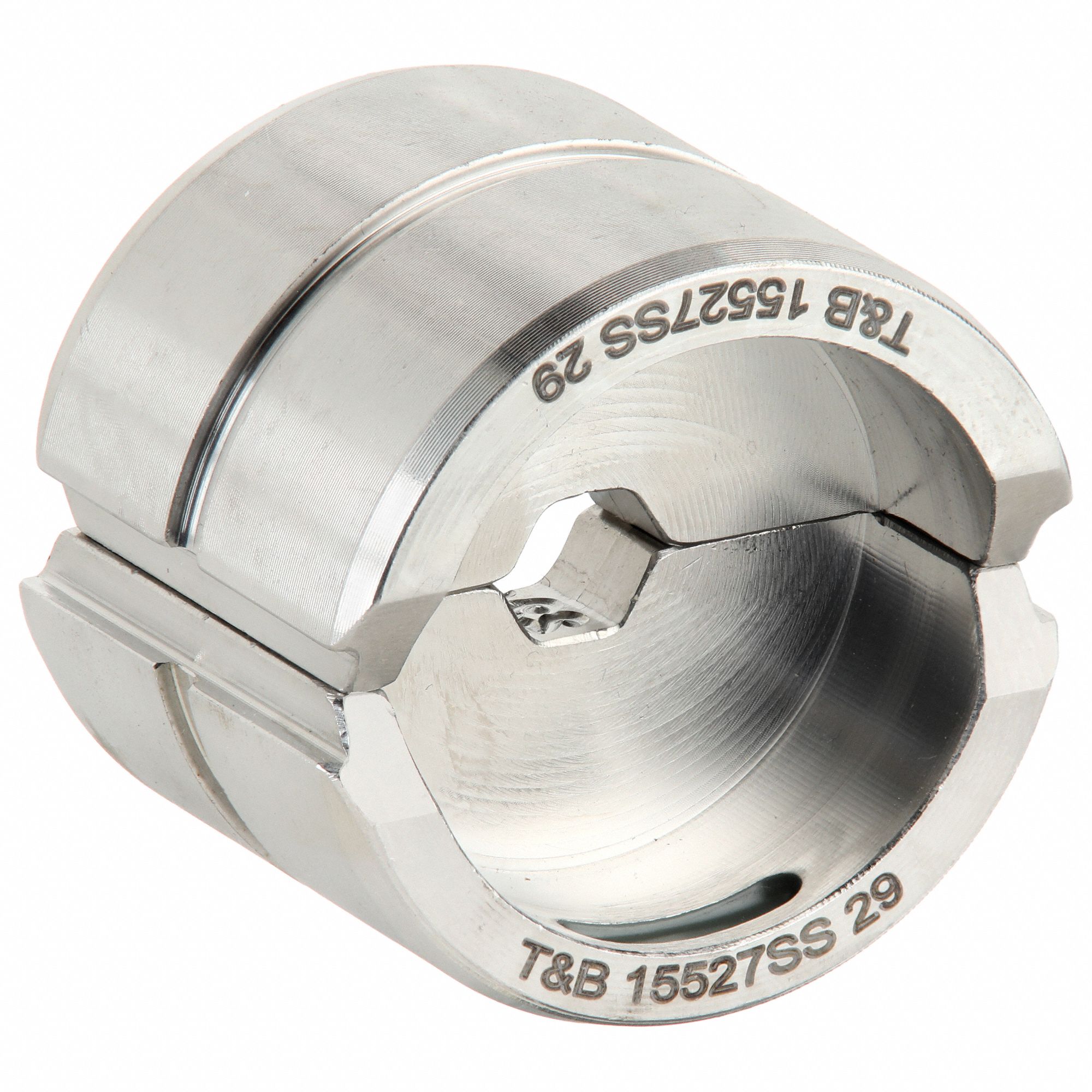 Upper and Lower Crimping Die: 6 AWG Aluminum, Copper & Aluminum Connectors, 1 Sizes