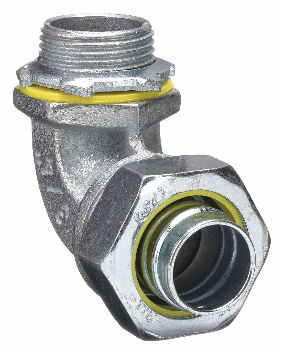 LIQUID-TIGHT CONDUIT FITTING, STEEL/IRON, 1¼ IN TRADE SIZE, 90 °  ELBOW, NON-INSULATED