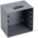 RACK FOR LARGE PLASTIC COMPARTMENT BOXES, 13½ IN X 13⅜ IN, GREY