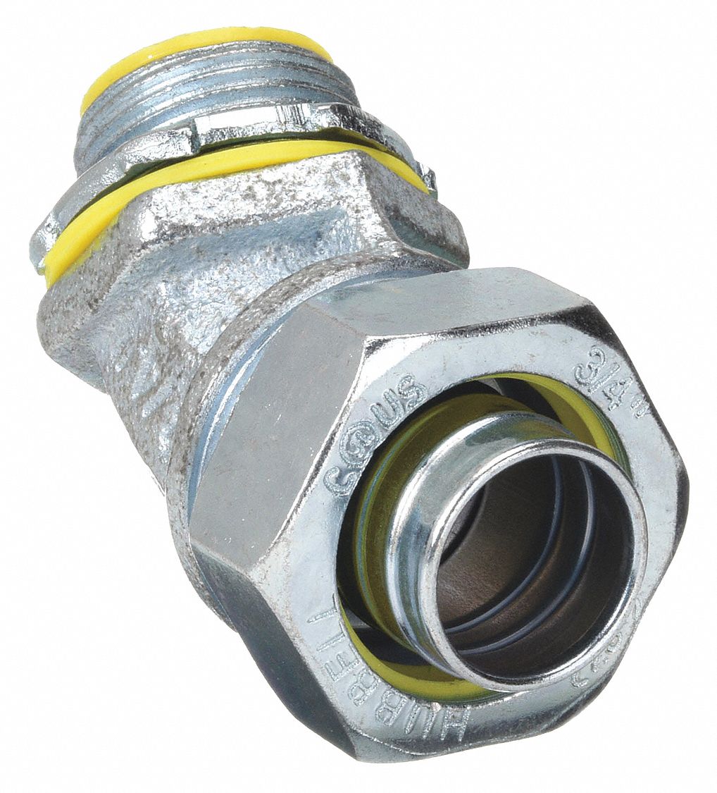 LIQUID-TIGHT CONDUIT FITTING, STEEL/IRON, ¾ IN TRADE SIZE, INSULATED, 45 °  ELBOW