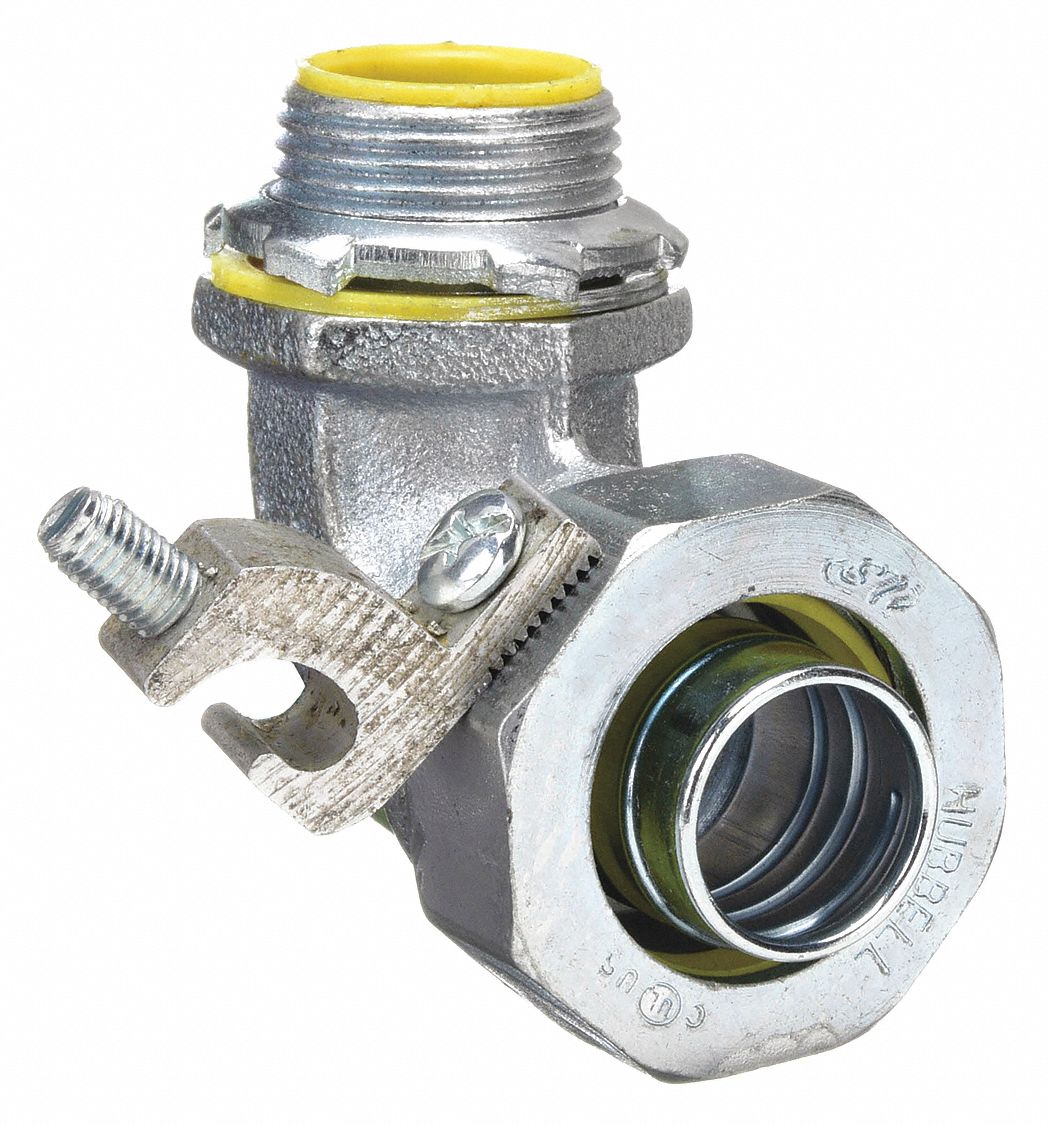 LIQUID-TIGHT CONDUIT FITTING, STEEL/IRON, ½ IN TRADE SIZE, INSULATED, 90 °  ELBOW, INDOOR/OUTDOOR