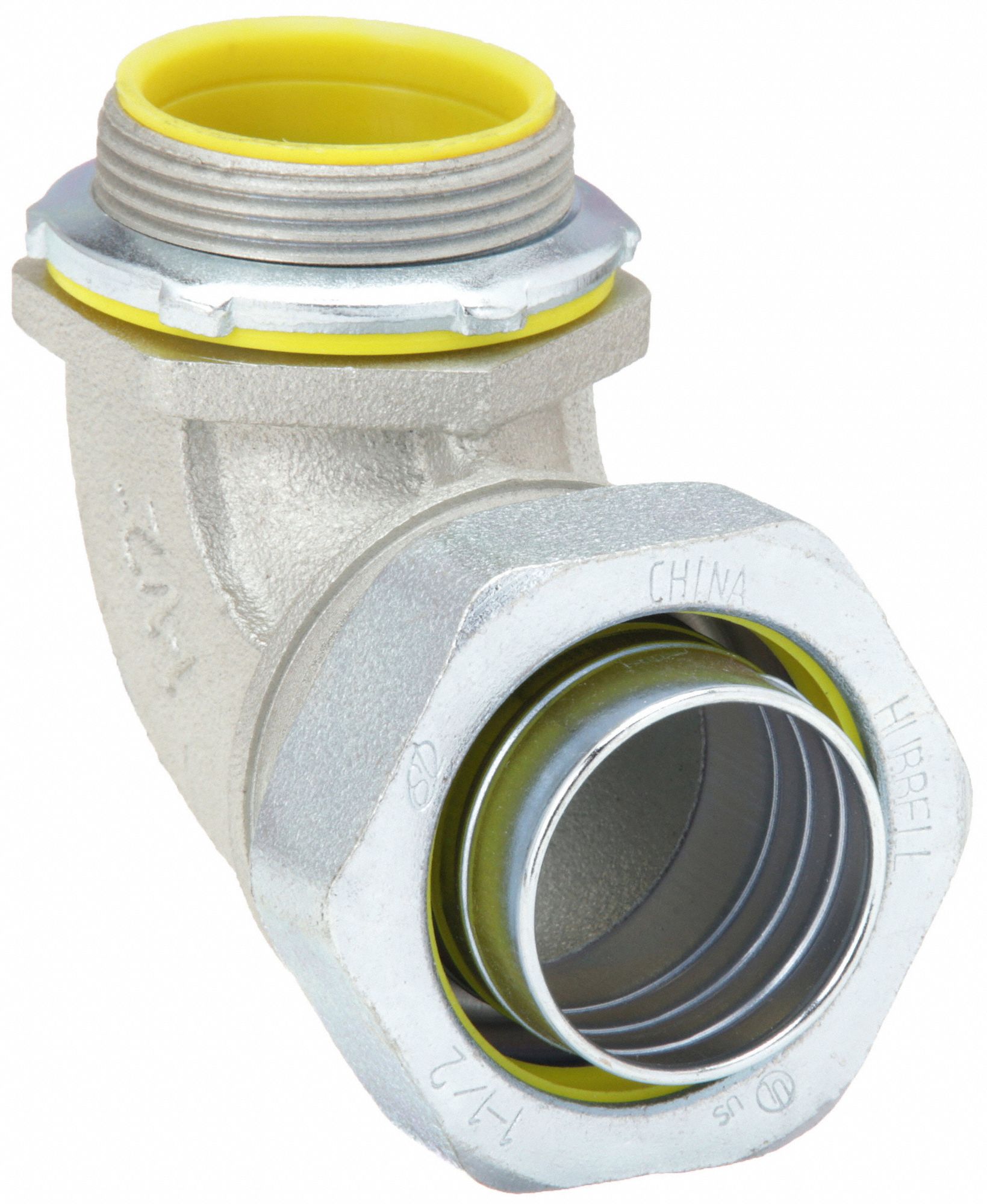 LIQUID-TIGHT CONDUIT FITTING, STEEL/IRON, 1½ IN TRADE SIZE, INSULATED, 90 °  ELBOW