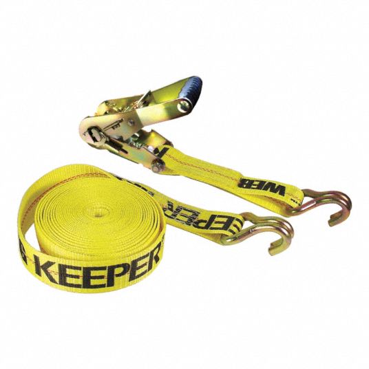 KEEPER Tie Down Strap 27 ft Cargo Tie Down Lg, 2 in Cargo Tie Down Wd