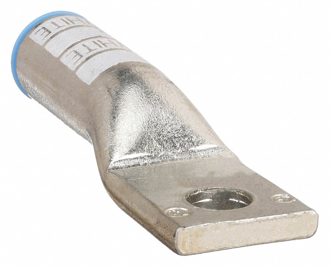 ONE-HOLE LUG COMPRESSION CONNECTOR, 4/0 AWG MAX WIRE SIZE, ⅜ IN STUD SIZE