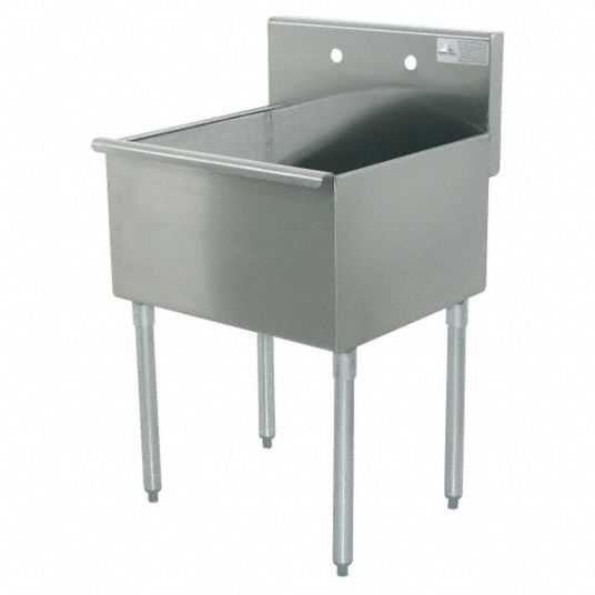 Grainger Approved Utility Sink Stainless Steel 36 In Overall Length 24 1 2 In Overall Width 14 In Bowl Depth 9e048 4 1 36 Grainger