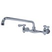 Straight-Spout Dual-Lever-Handle Two-Hole Centerset Deck-Mount Kitchen Sink Faucets image