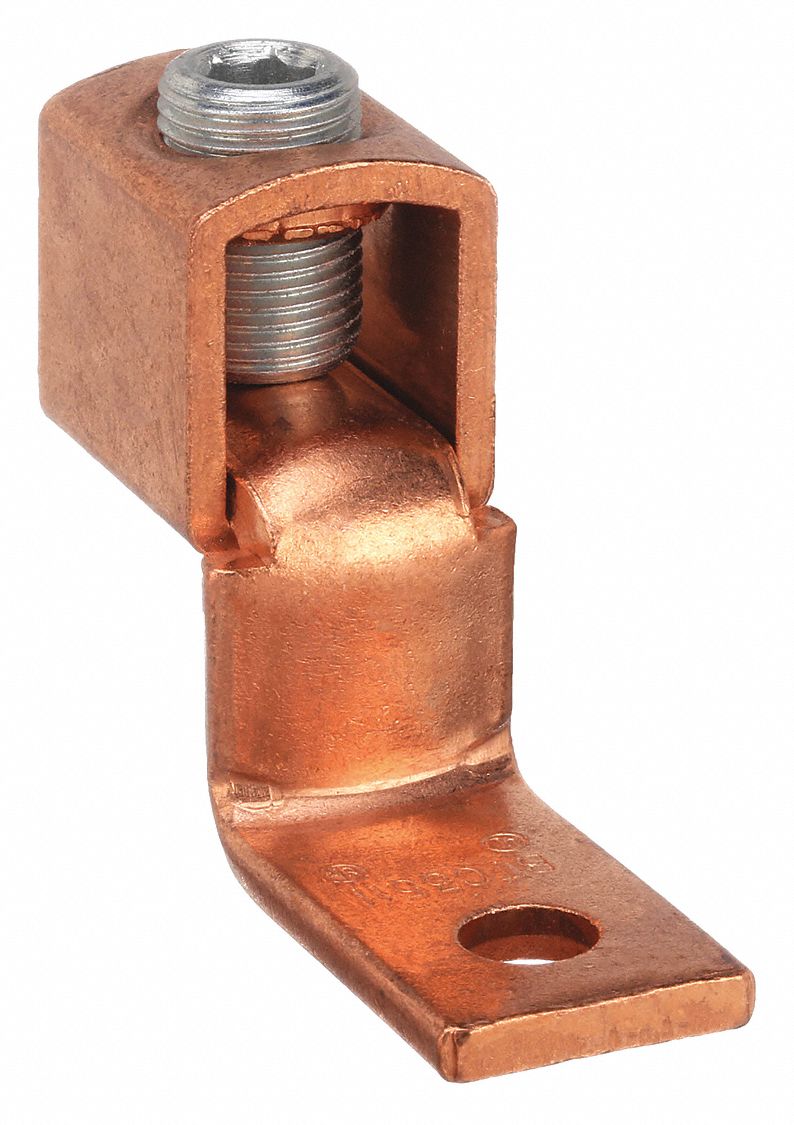 Wire Connector: 1/0 AWG – 350 kcmil Wire Sizes, 13/32 in Stud Size, Slotted Head