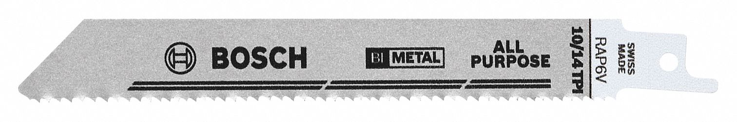 Reciprocating Saw Blade, 6 In. L, PK5