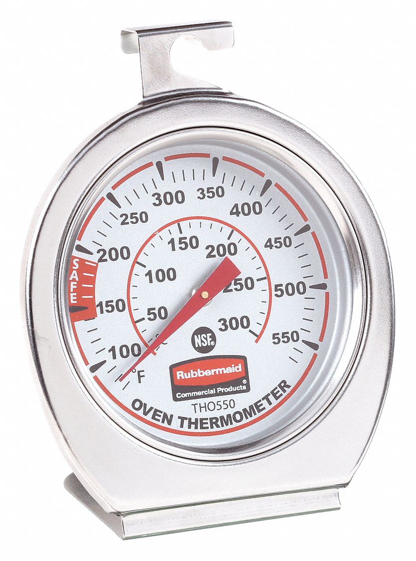 RUBBERMAID COMMERCIAL PRODUCTS, Oven, Analog, Mechanical Food Service Thermometer 3LNX1