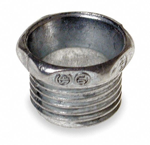 Threaded Chase Nipple: 1/2 in Trade Size, Zinc, 19/32 in Overall Lg, Chase Closed Nipple