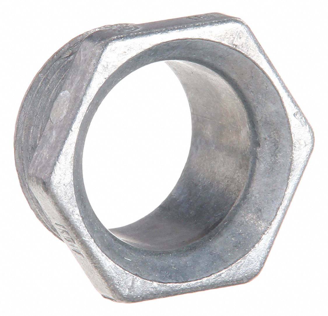 Threaded Chase Nipple: 3/4 in Trade Size, Zinc, 23/32 in Overall Lg, Chase Nipple, Plain Zinc