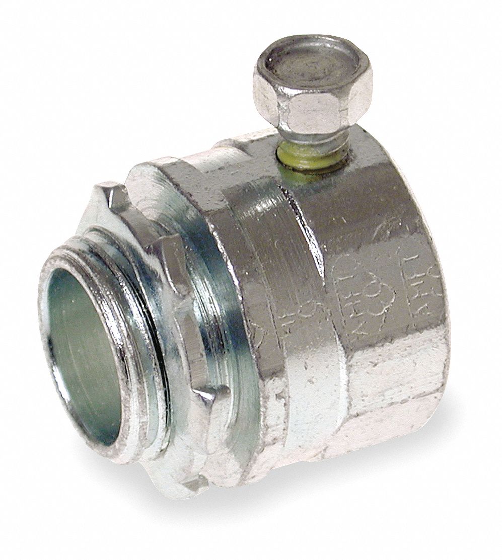 Grainger approved set screw connector concrete tight for conduit type