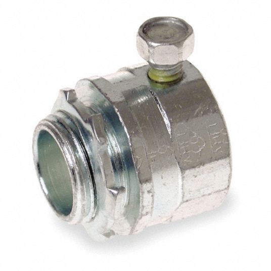 GRAINGER APPROVED Set Screw Connector, Concrete Tight, For Conduit Type