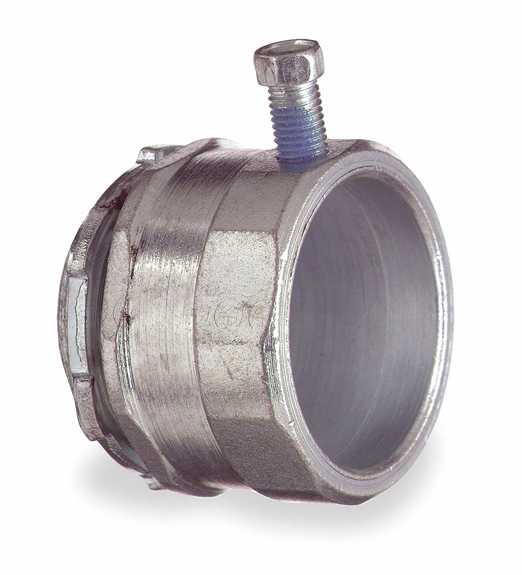 GRAINGER APPROVED Set Screw Connector, Concrete Tight, For Conduit Type