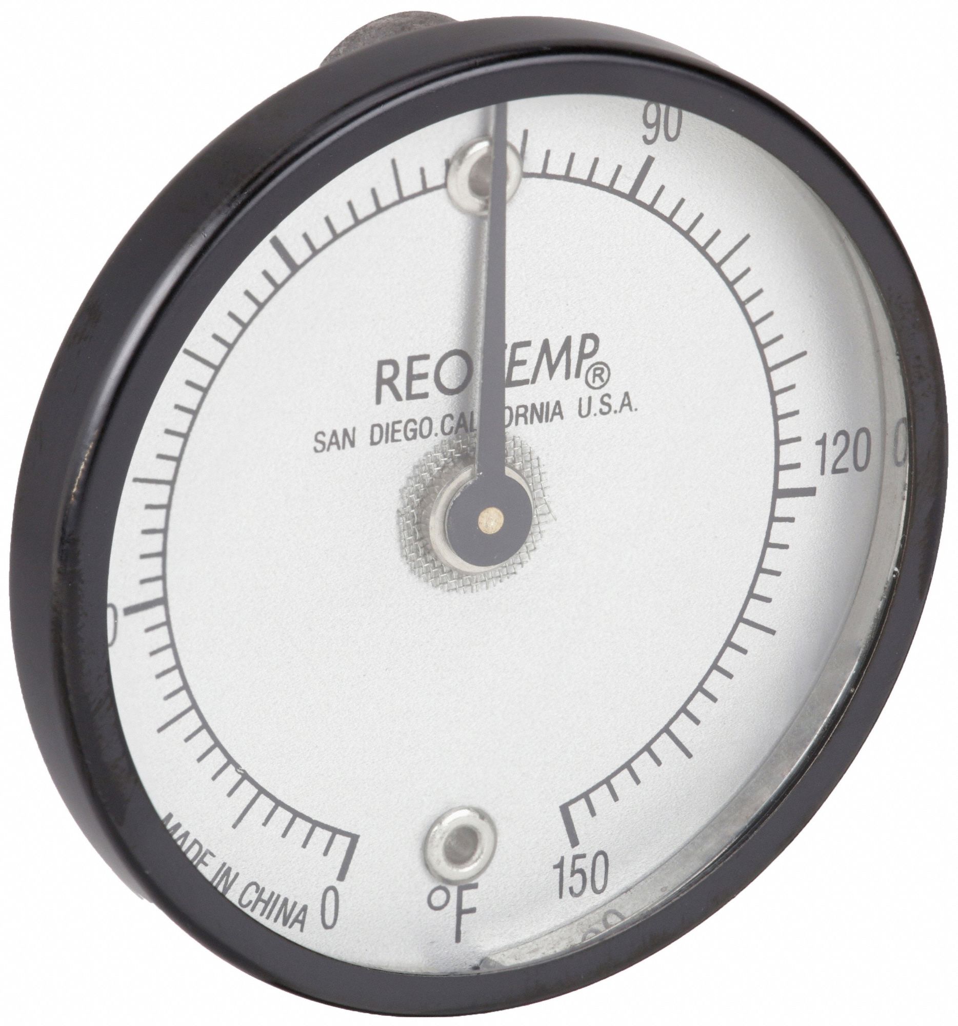 Magnetic Dial Thermometer: 0°F to 150°F /-20°C to 65°C, +/- 2% Full Scale Accuracy