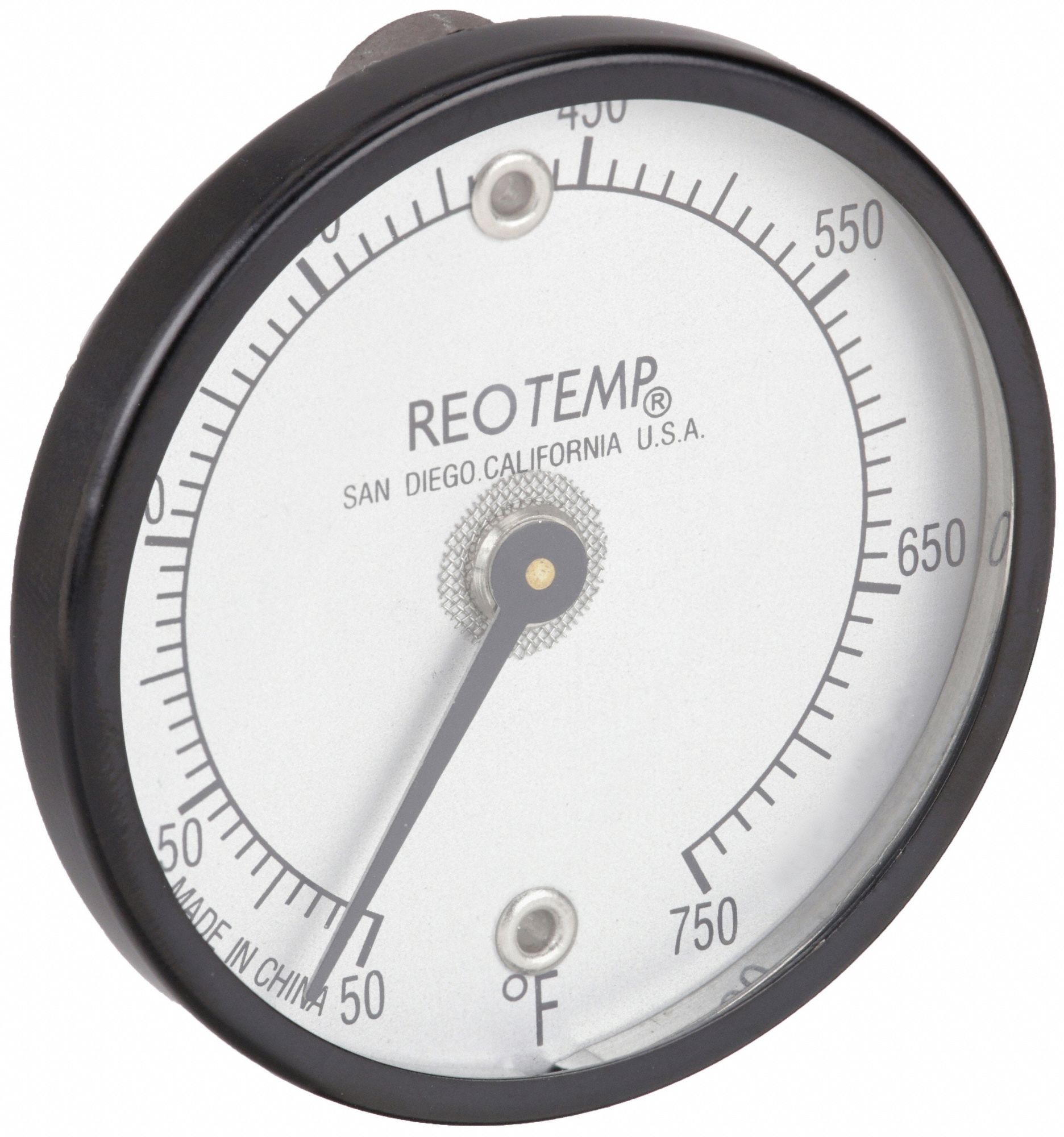 BIMETAL THERMOM,2 IN DIAL,50 TO 750