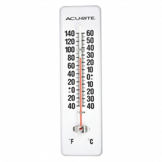 Large Vertical Analog Scale Outdoor Wall-Mount Thermometer