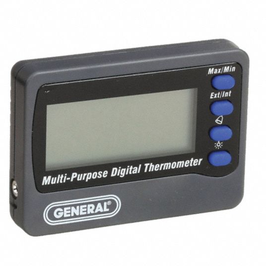58° to 158°F/50° to 70°C, 10 ft Cable, Digital Panel Mount Thermometer 3LPF1AQ150 Grainger