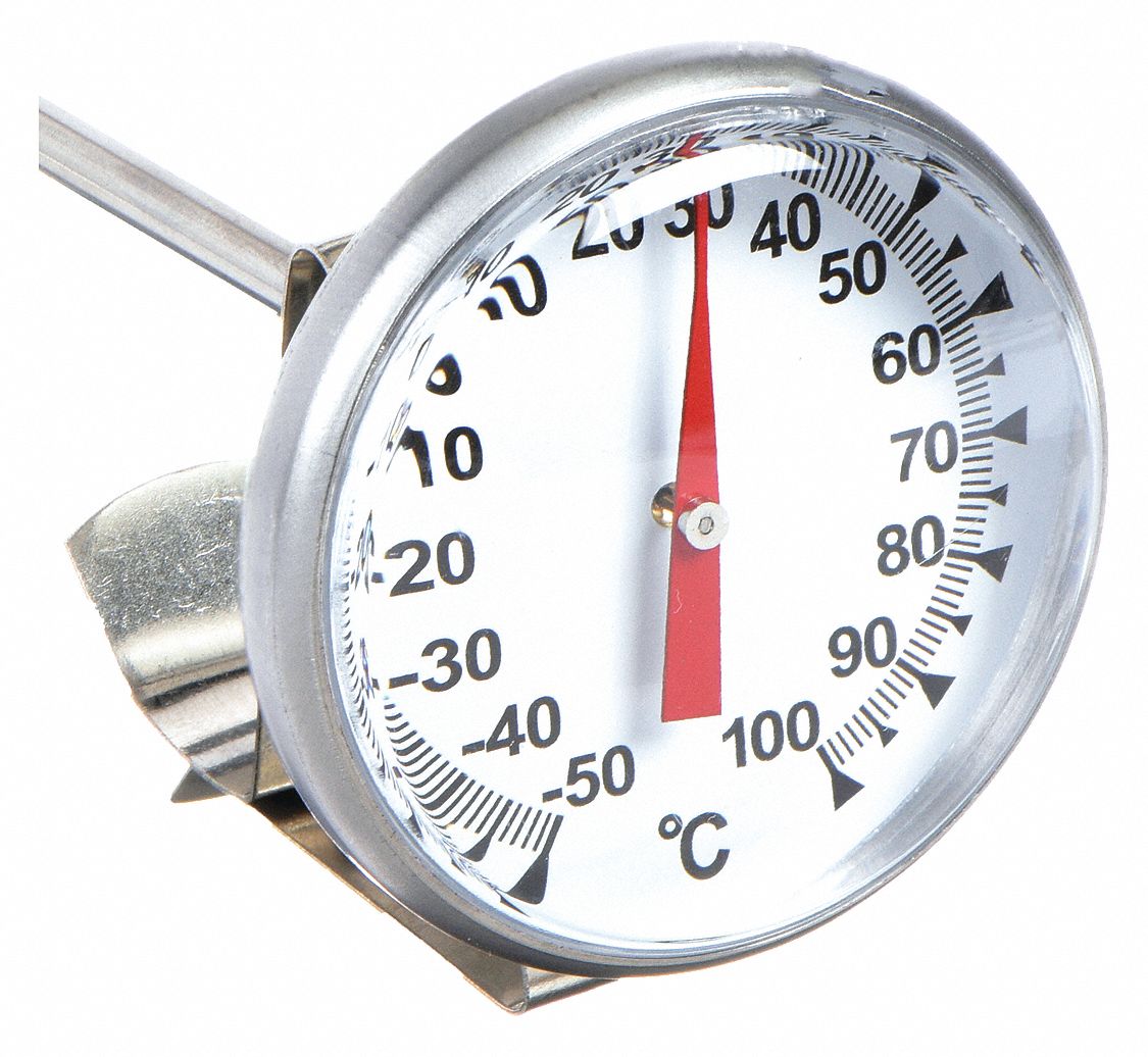 1 3/4 in Dial Dia 8 in Stem Lg Dial Pocket Thermometer 3LPL2